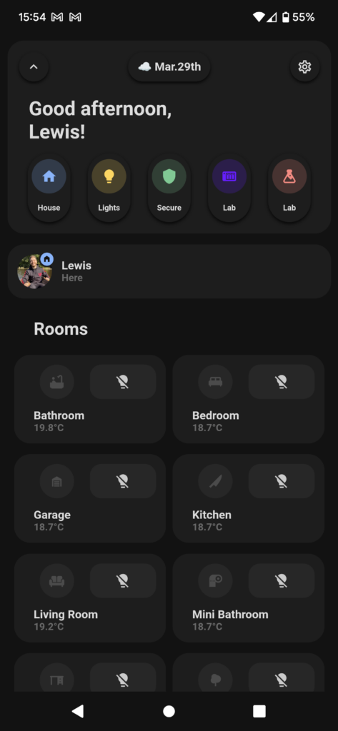smart home automation Northeast Florida - Smart home automation interface showing various control options, relevant to Northe